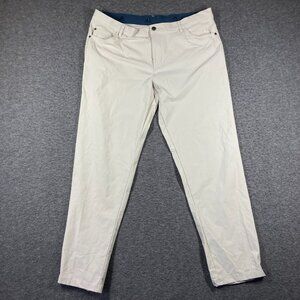 Adidas Golf 5 Pocket Pants Mens Size 38X32 Light Beige Tech Fabric